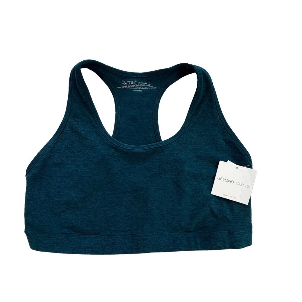 New Beyond Yoga Plus Spacedye Got Your Back Sports Bra Green Heather 3X NWT